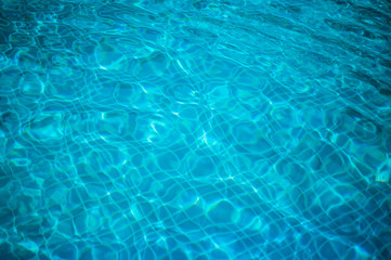 Fototapeta premium Clear refreshing blue swimming pool water texture