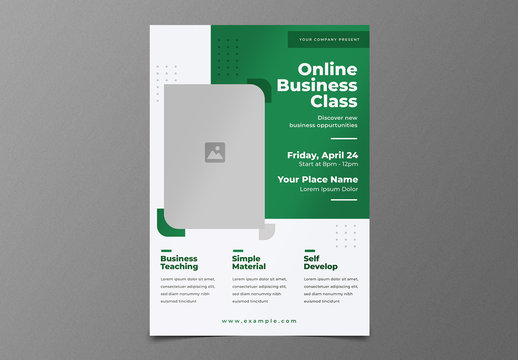 Online Company Class Flyer Layout