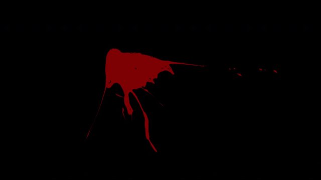Blood Splatter Splashes with Alpha channel made of natural fx blood liquid with real leaking and drips.
