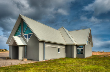 Djupivogur city church in Iceland