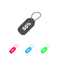 50 percent discount icon flat