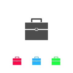 Briefcase icon flat