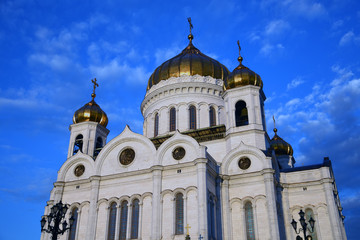 Fototapeta premium Christ Redeemer cathedral in Moscow. Color photo.