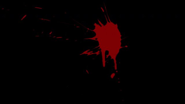 Blood Splatter Splashes with Alpha channel made of natural fx blood liquid with real leaking and drips.
