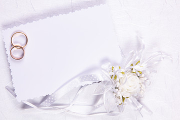 wedding background with place for text and boutonniere