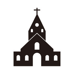 Church simple icon. Flat design