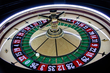 handmade wooden roulette wheel