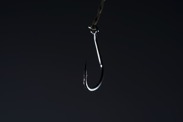 fishing hook made of forged steel with re-sharpening especially pointed and sharp