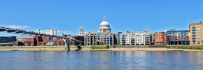 City of London with millenium bridge