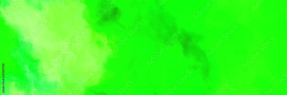 Poster repeating abstract watercolor background with watercolor paint with pastel green, lime and neon gree