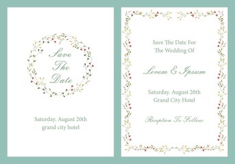 Fototapeta na wymiar wedding invitation premium design