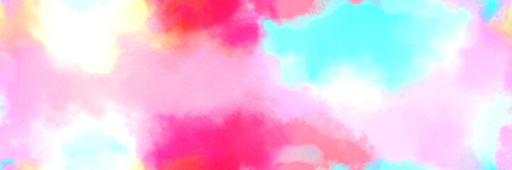 repeating abstract watercolor background with watercolor paint with lavender, deep pink and aqua marine colors