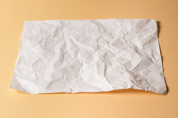 Obraz premium Crumpled white paper background.