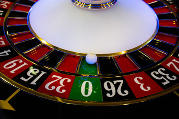 handmade wooden roulette wheel