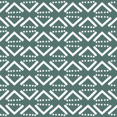 A simple black and white pattern of triangles and dots. Hand illustration. Scandinavian style, design for wallpaper, fabric, textile