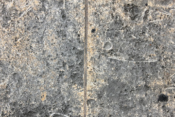 Old stone wall. Large grunge textures and backgrounds. Top view. Copy space.