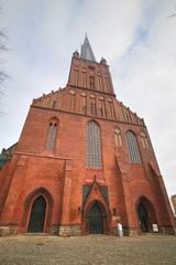 The old church of the  center city in szczecin city of Poland