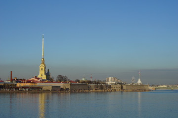 Fototapeta na wymiar View on Peter-Pavel's Fortress. Russia. St. Petersburg.