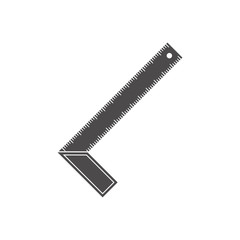 Angle  tool 90 degrees icon in flat style.Vector illustration.	