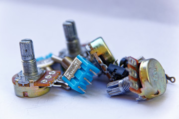 close up of a computer circuit board