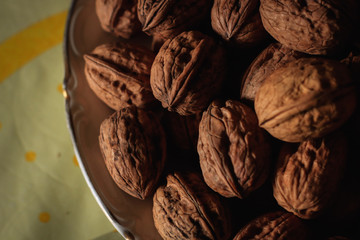 photos of walnuts made with a macro lens in Galicia, Sapin