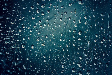 Water drops on glass