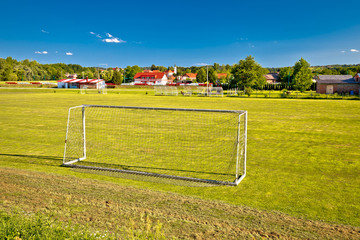 Sveti Martin na Muri village and soccer field view