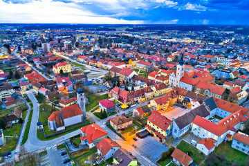 Town of Krizevci aerial panoramic view