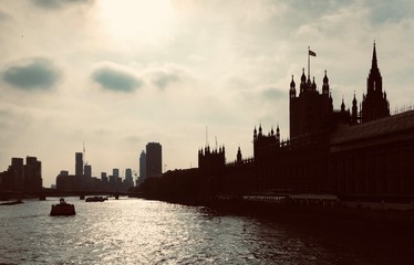 Fototapeta na wymiar houses of parliament london