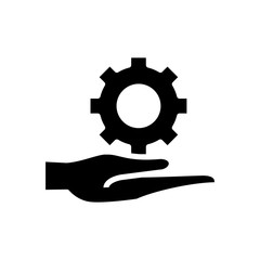 hand lifting gear machine silhouette style
