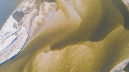 sandbanks on the Vistula River photographed from a drone © Krzysztof