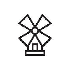 windmill icon vector symbol template design trendy