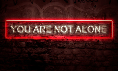 You Are Not Alone Neon Sign