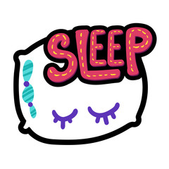 Pillow stitched frame illustration