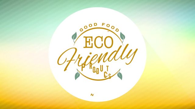 good eco friendly food company supporting local farm products with minimalist icon and typography on striped background