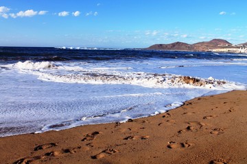 Plaża w Hiszpanii Las Palmas.