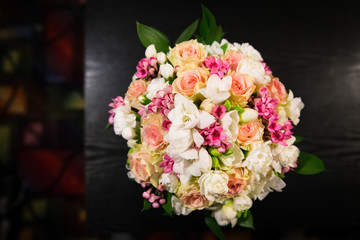 Wedding flowers, floral decorations, bride's flower bouquet