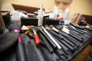 Cosmetics, brushes, foundations, mascara, makeup artist, beautician, stylist