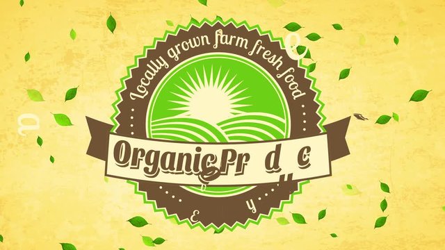 retro circular mark for deal offering locally grown farm pure healthful food good on paper texture space