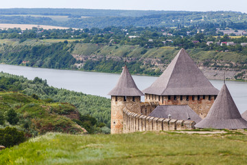 Khotyn castle - ancient fortress on Dniester river