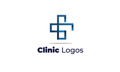 Obraz premium clinic logos can also for clinic logos, medical logo, eye specialist clinic, health care, dental clinic, beauty clinic, drugstore, pharmacy, Nutritionists, Nurses, midwife designed with a modern