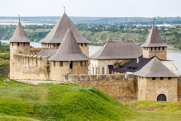 Khotyn castle - ancient fortress on Dniester river