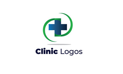 Obraz premium clinic logos can also for clinic logos, medical logo, eye specialist clinic, health care, dental clinic, beauty clinic, drugstore, pharmacy, Nutritionists, Nurses, midwife designed with a modern