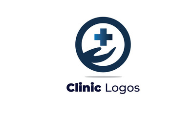 Obraz premium clinic logos can also for clinic logos, medical logo, eye specialist clinic, health care, dental clinic, beauty clinic, drugstore, pharmacy, Nutritionists, Nurses, midwife designed with a modern