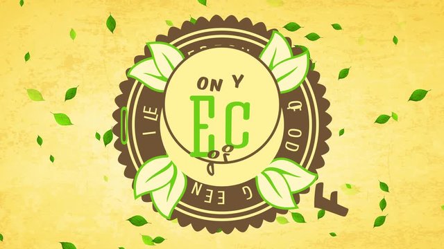 requirement coupon for pure vegan nourishment with wheel like symbol on recycled eco cardboard background