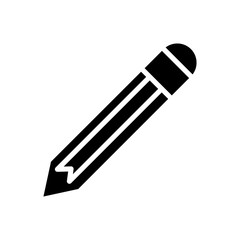 pencil supply silhouette style icon