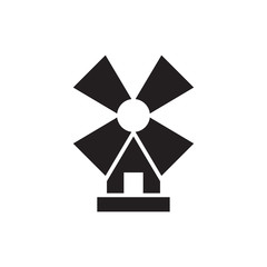windmill icon vector symbol template design trendy