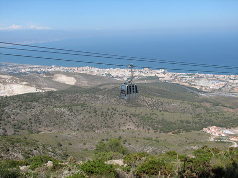 Opened in 2003 the Benalmadena cable car is one of the main tourist attraction on the Costa del Sol. Sierra Nevada.