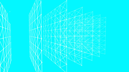 Abstract graphic design. Network connection background. 3d rendering.