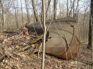 Old Rusty Tank in Forest
